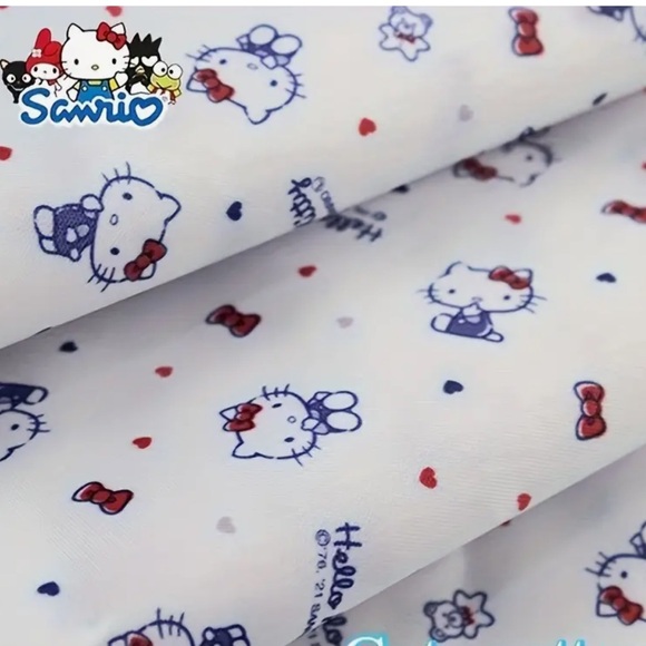 Sanrio HELLO KITTY Waterproof Portable Foldable Nylon Grocery Tote Bag - Picture 3 of 4